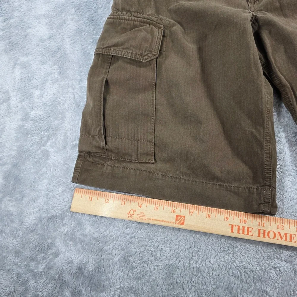 Banana Republic Garment Dye Relaxed Fit Cargo Shorts Brown 32 Mens Utility